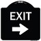Signmission Parking Lot Exit Right Arrow Heavy-Gauge Aluminum Architectural Sign, 18" L, 18" H, BW-1818-23421 A-DES-BW-1818-23421 - alternate 1